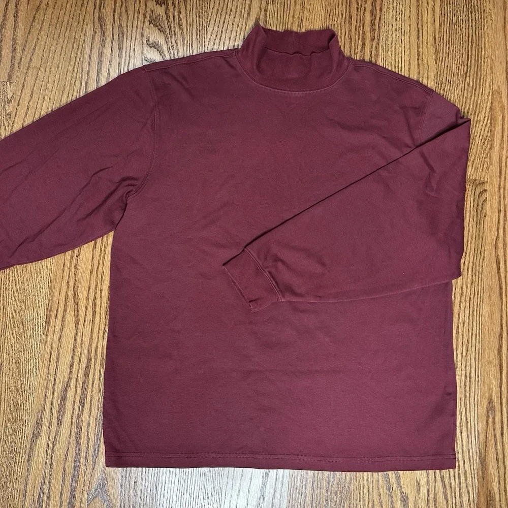 L.L Bean Long Sleeve Turtle Neck Sweater Maroon Men's Large Reg